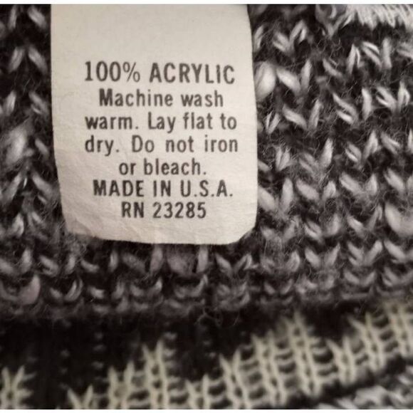 VINTAGE 1980'S ADELE BLUE & GRAY SWEATER SZ.S/M EUC. - Picture 5 of 5